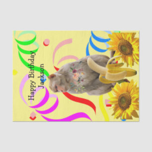 Mousseline Papier Tissu D'Anniversaire Du Singe