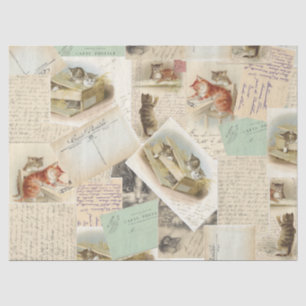 Mousseline Papier Tissu De Carte Postale Française vintage Po
