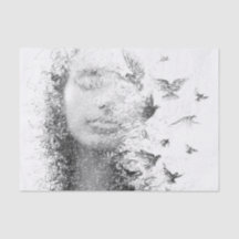 Papier Tissu De Découpage De Mobilier De Visage De