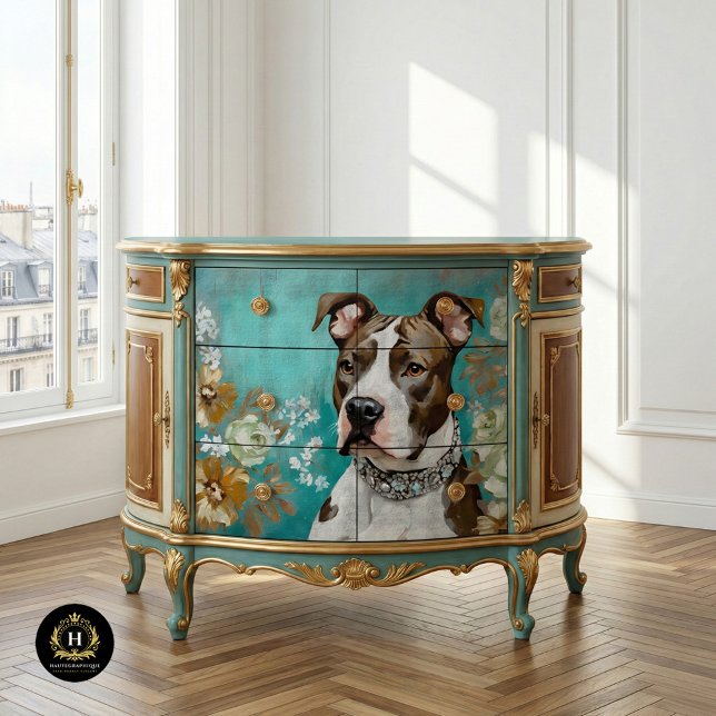 Mousseline Papier Tissu De Découpage Pit Bull (Créateur téléchargé)