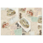 Papier Tissu de la carte postale française vintage