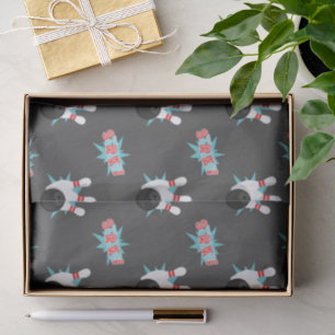 Mousseline Papier Tissu De La Partie De Bowling Sombre