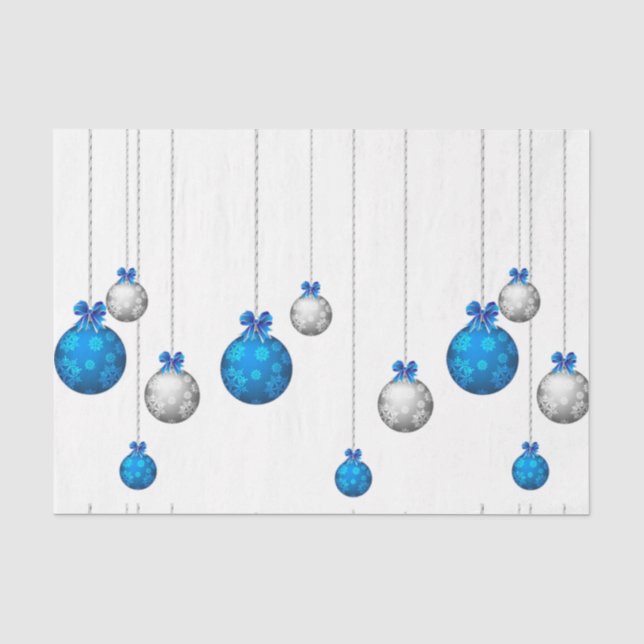 Mousseline Papier Tissu de Noël/Ornements (Recto)