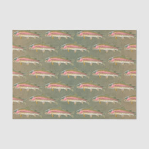 Mousseline Papier Tissu de pêche à la truite arc-en-ciel