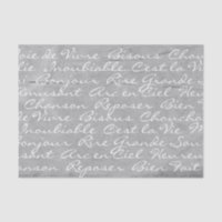 Papier Tissu De Script De Langue Française (Gris)