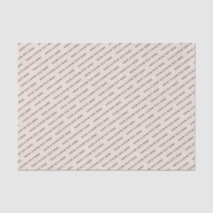 Mousseline Papier Tissu de Soie sur Mesure Minimal Noir & Bei