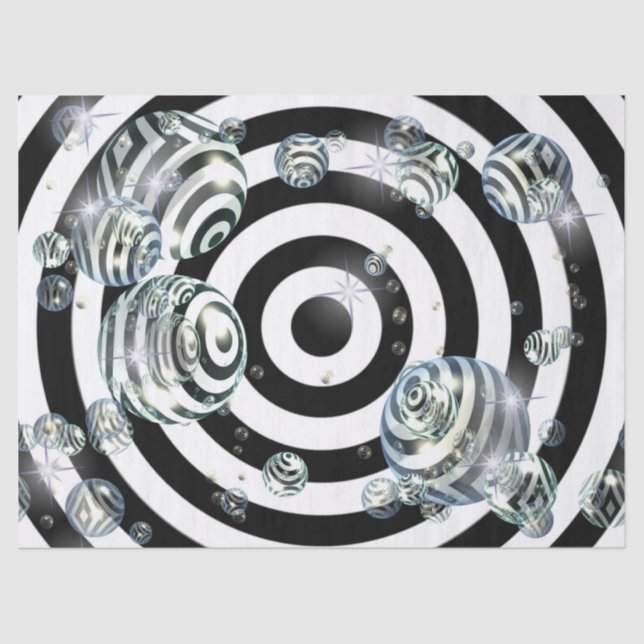 Mousseline papier tissu de sphères optiques (Recto)