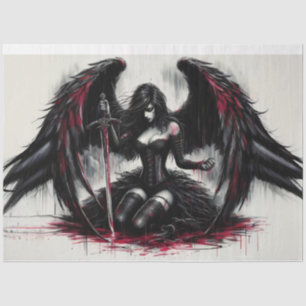 Mousseline Papier Tissu De Style Comic Dark Angel
