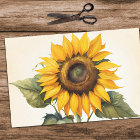 Papier Tissu de tournesol grand pour découpage