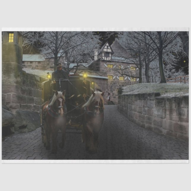 Mousseline papier tissu du château d'hiver (Recto)