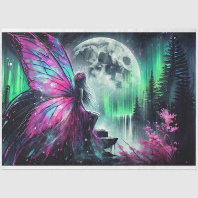 Mousseline Papier Tissu Fairy Waterfall (Recto)