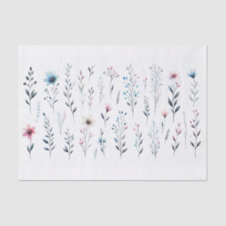 Mousseline Papier Tissu Floral