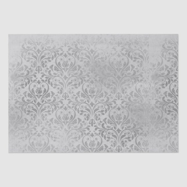 Mousseline Papier Tissu Gris vintage (Recto)