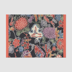 Mousseline Papier Tissu Japonais Okinawan Dye (Bingata)