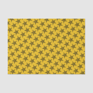 Mousseline Papier Tissu Jaune Doré