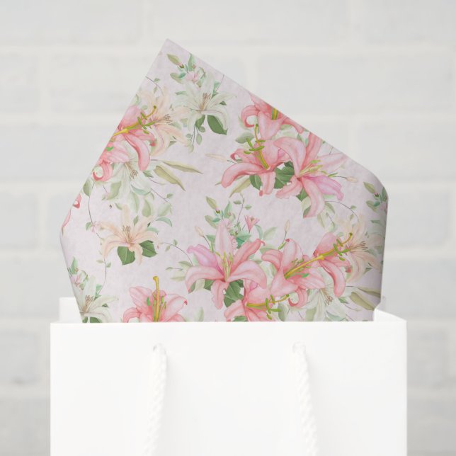 Mousseline Papier Tissu Lily (Sac cadeau)