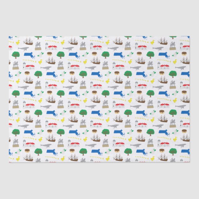 Mousseline Papier Tissu Massachusetts (Recto)