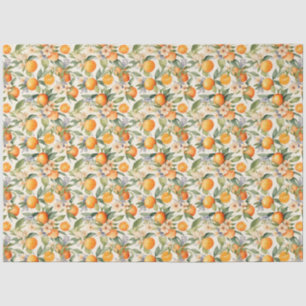 Mousseline Papier Tissu Orange Blossom