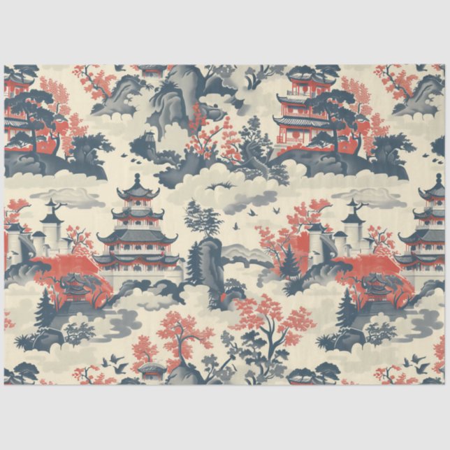 Mousseline Papier Tissu Oriental (Recto)