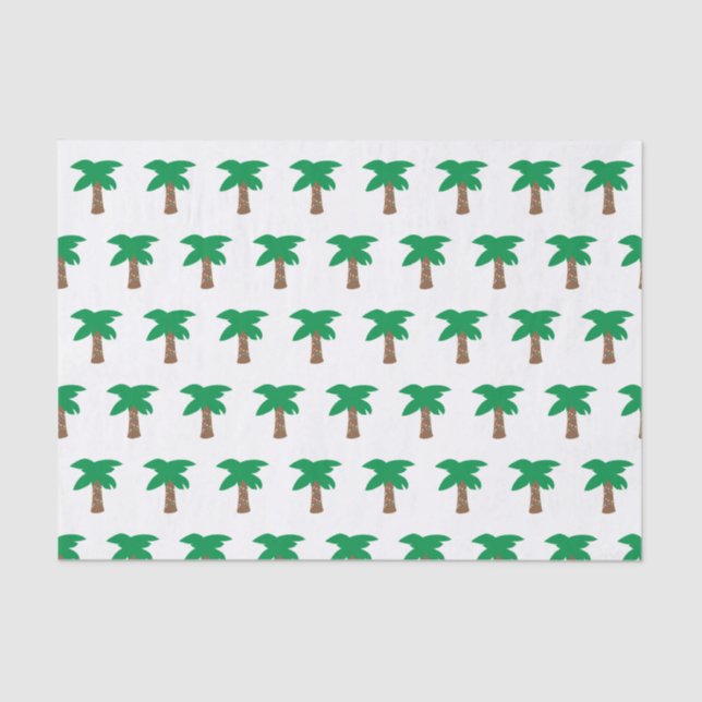 Mousseline Papier Tissu Palm Tree de vacances (Recto)