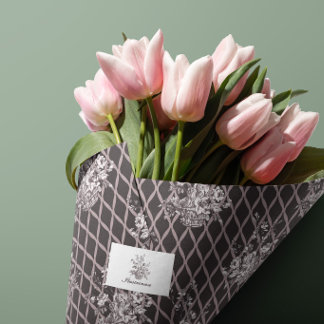Mousseline Papier Tissu Panier Floral de Minuit