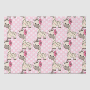 Mousseline Papier Tissu Personnalisé Giraffe Girl Baby