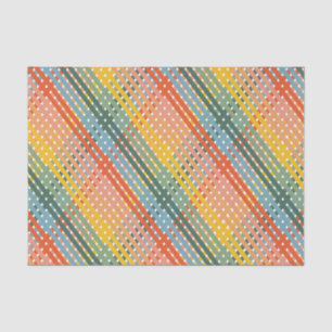 Mousseline Papier Tissu Plaid Coloré