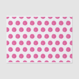 Mousseline Papier Tissu Pois Aquarelle rose