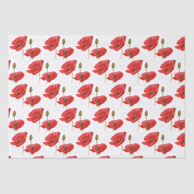 Mousseline Papier Tissu Poppy (Recto)