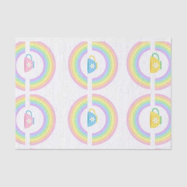 Mousseline Papier Tissu Rainbow (Recto)