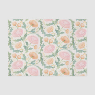 Mousseline Papier Tissu Ranunculus Radieux