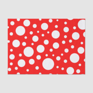 Mousseline Papier Tissu Red Spots