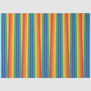 Mousseline Papier Tissu Retro Rainbows