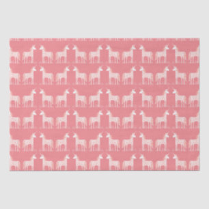 Mousseline Papier Tissu rose Unicorne Magique
