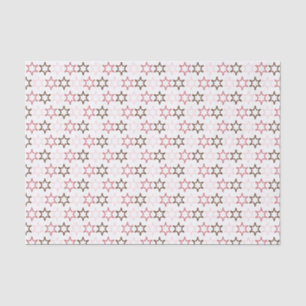 Mousseline Papier Tissu Rose Western Sheriff Star