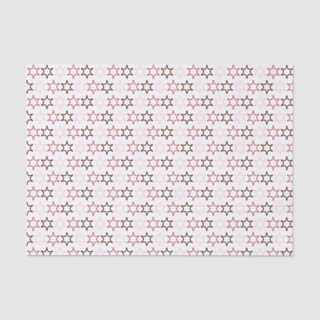 Mousseline Papier Tissu Rose Western Sheriff Star (Recto)