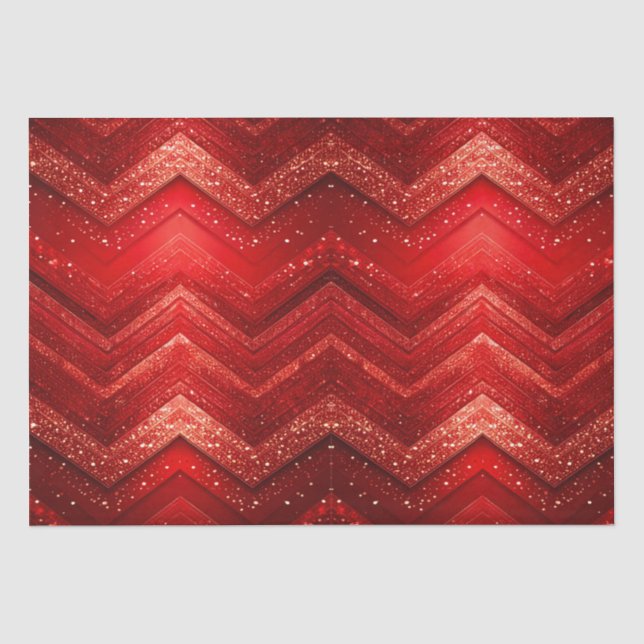 Mousseline Papier Tissu Rouge Décor Noël Glit (Recto)