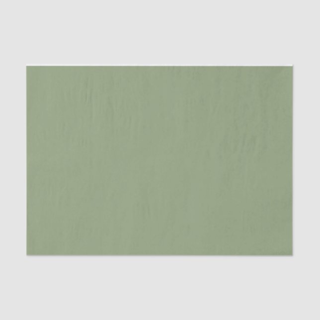 Mousseline Papier Tissu simple vert foncé (Recto)