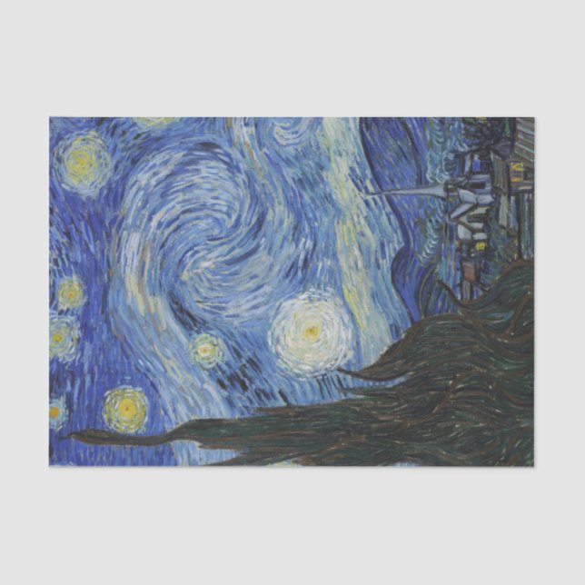Mousseline Papier Tissu Starry Night Print (Recto)