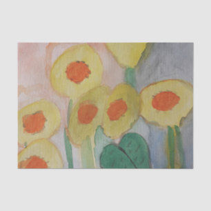 Mousseline Papier Tissu Sunflower Abstrait