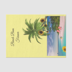 Mousseline Papier Tissu Sunflower Beach