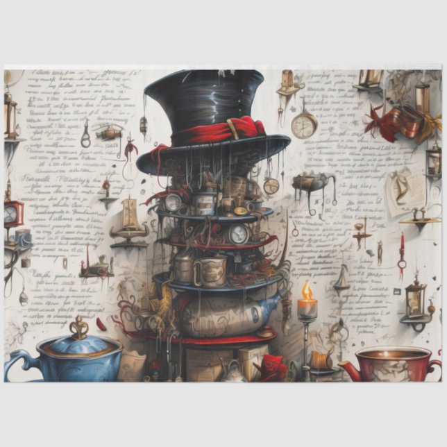 Mousseline Papier Tissu Tea Time (Recto)