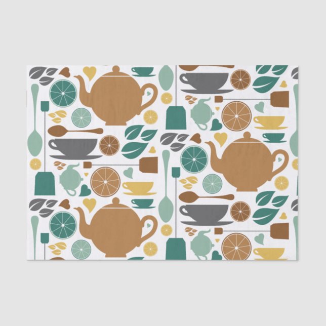 Mousseline Papier Tissu Thé (Recto)