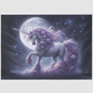 Mousseline Papier Tissu Unicorne de nuit