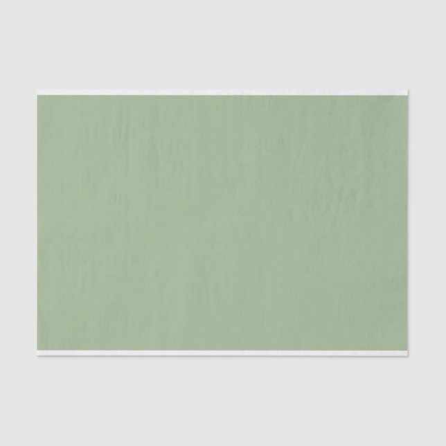 Mousseline Papier Tissu Vert Sage (Recto)