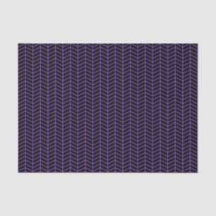 Mousseline Papier tissulaire Chevron - Purple sur noir