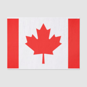Mousseline Papier Tissus Du Drapeau Canadien