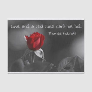 Mousseline Papier Tissus Red Rose