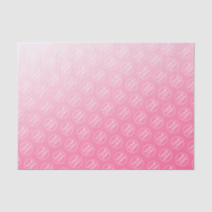 Mousseline Pink dégradé logo tissu papier entreprise emballag