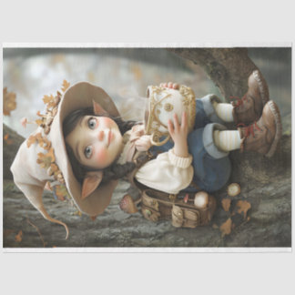Mousseline Pixie Casquette Beige Miroir face à papier de tiss